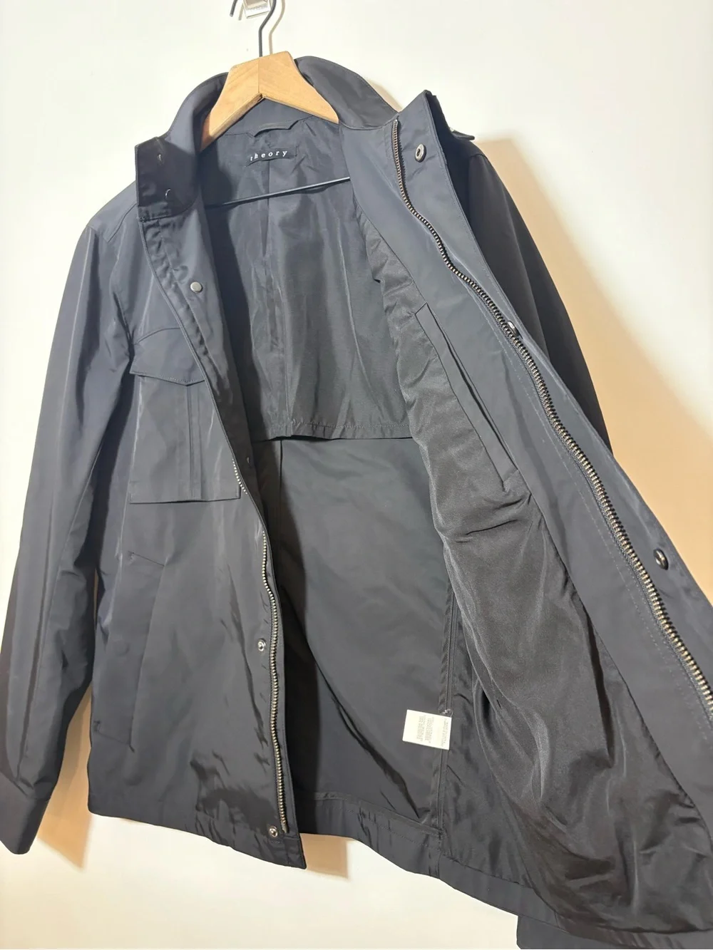 Theory 'Yost N Fuel' Canvas Slim Fit Utility Jacket Ink Black Size M